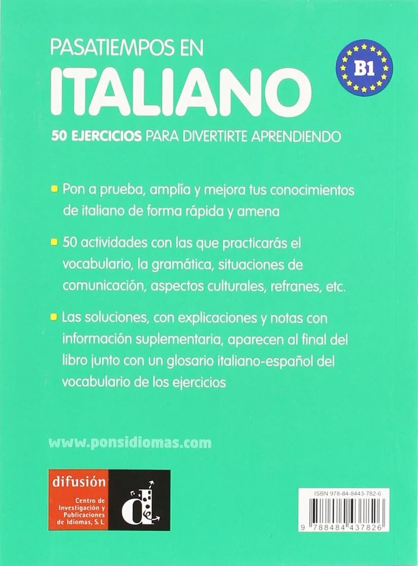 Pasatiempos en italiano