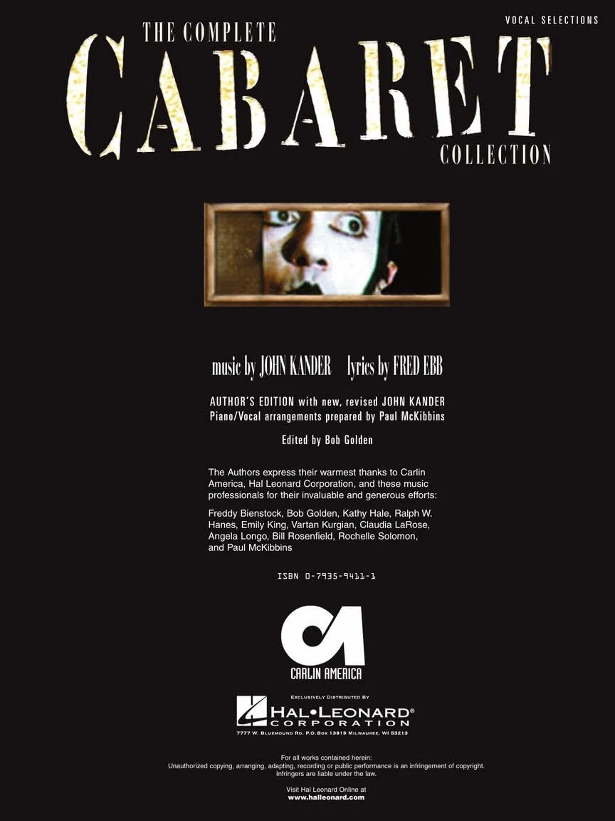 Cabaret (Complete Collection): Vocal Selections - Souvenir Edition
