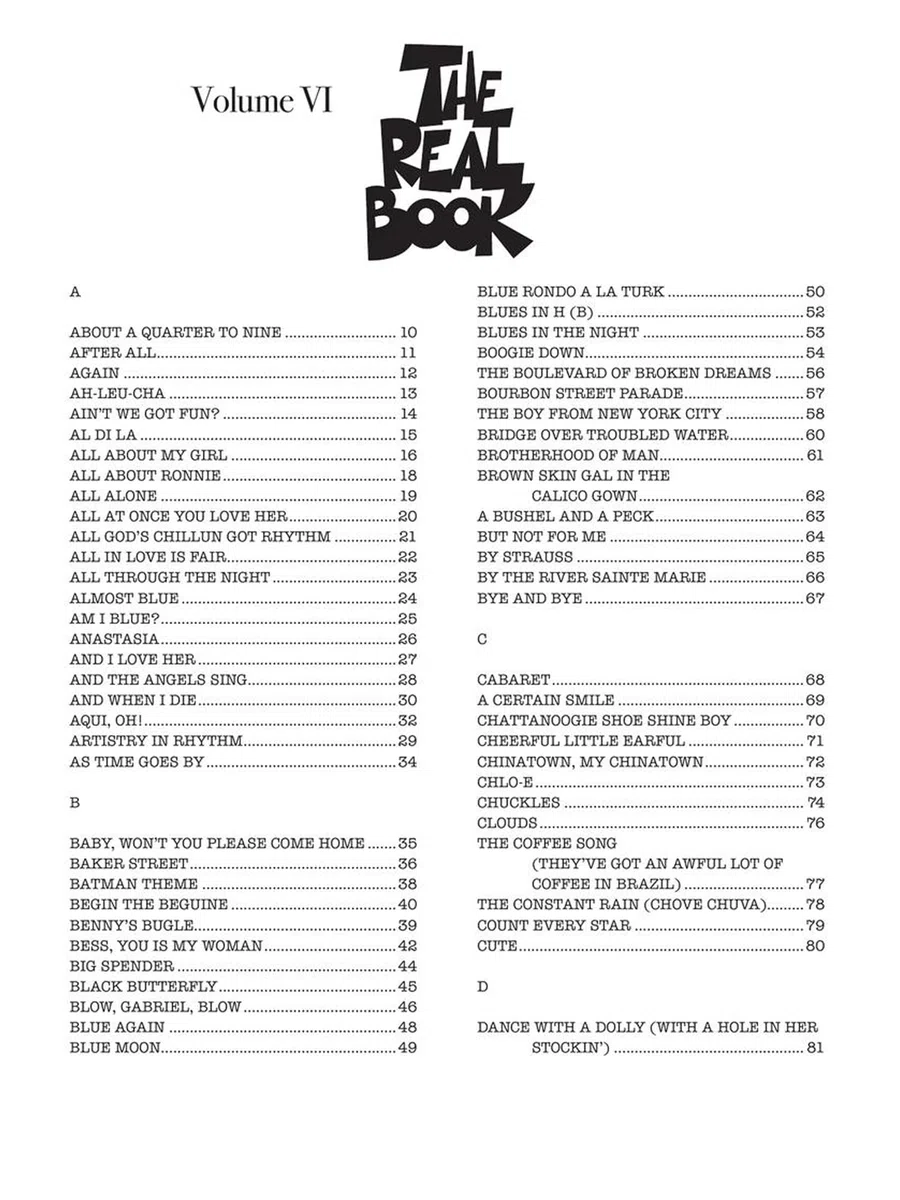 The Real Book: C Instruments (6)