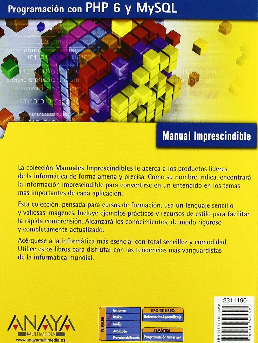 Programación con PHP 6 y MySQL (Manuales Imprescindibles)