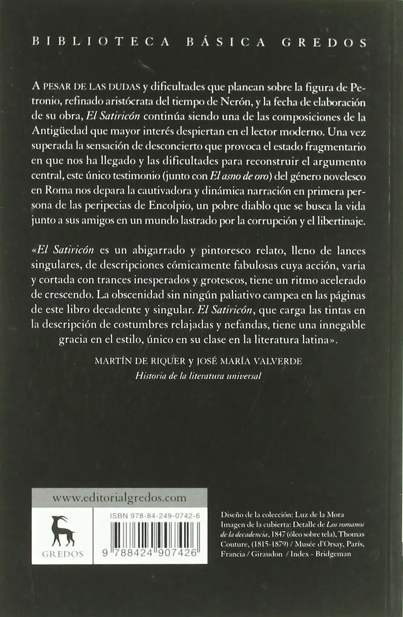 El satiricón: 018 (Varios Gredos)
