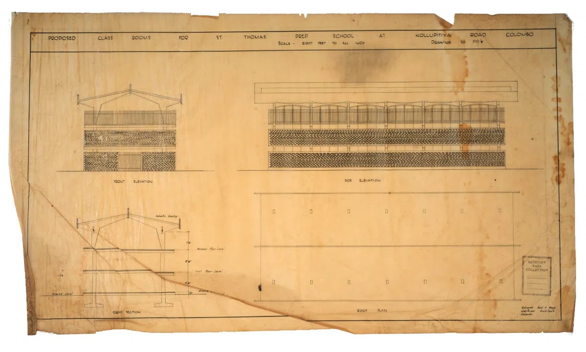 Drawing from the Geoffrey Bawa Archives /anglais