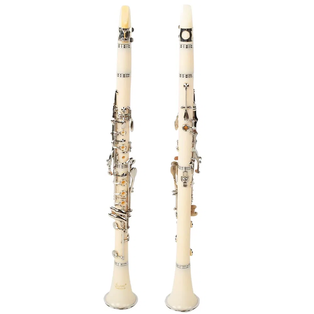 Juego de clarinete de 17 teclas, clarinete profesional de baquelita con botón de chapado, para estudiantes y principiantes, color