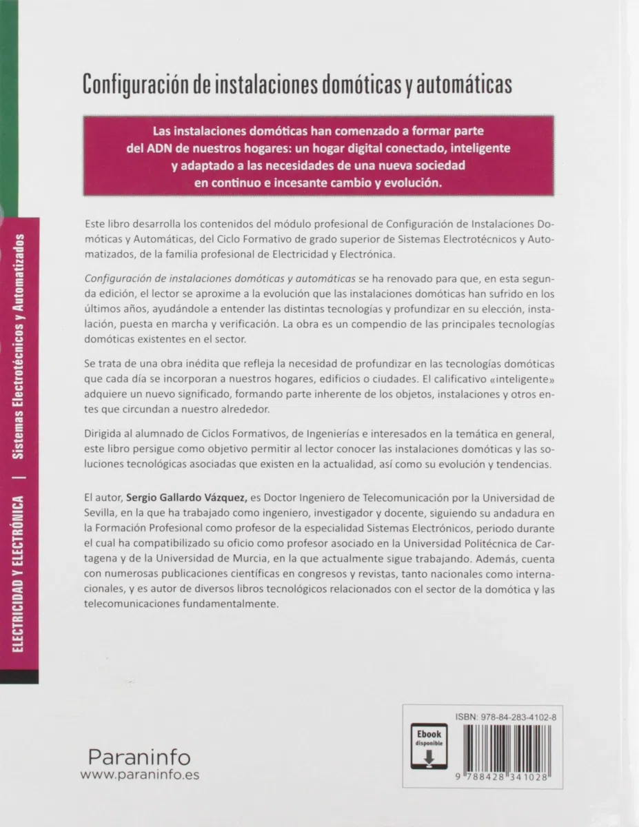 Configuración de instalaciones domóticas y automáticas 2.ª edición (Electricidad y Electrónica)