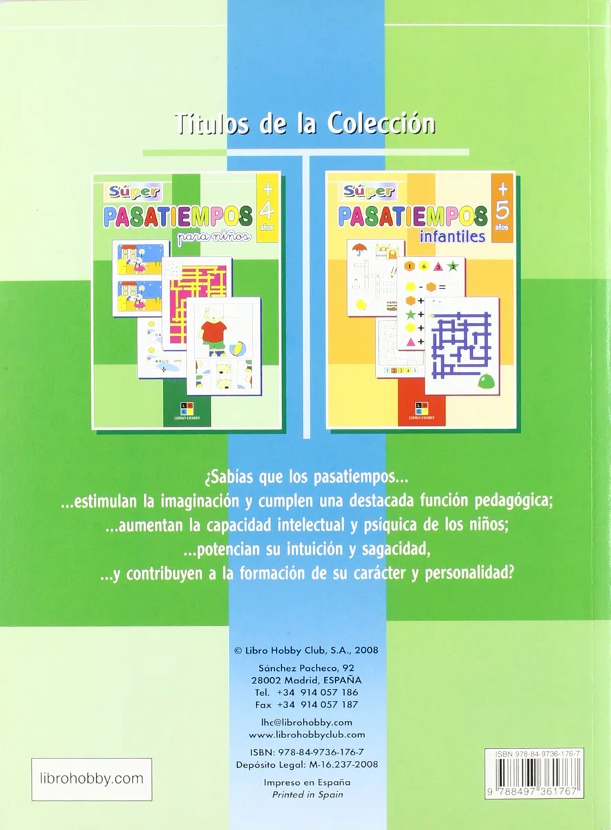 Super-Pasatiempos Para Niños (+4 Años)