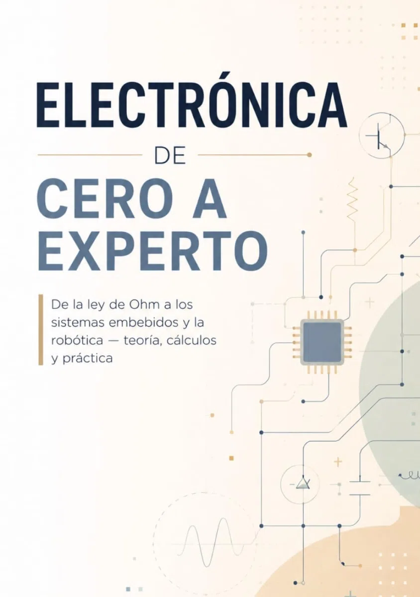 Electrónica de cero a experto: De la ley de Ohm a los sistemas embebidos y la robótica — teoría, cálculos y práctica