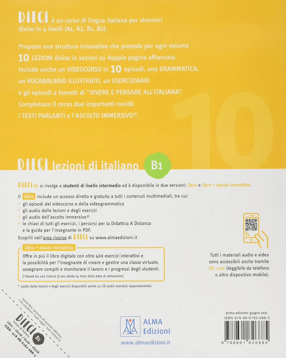 Dieci b1 alumno+ebook: Libro + ebook interattivo (ALMA)