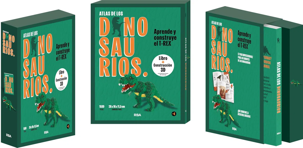 Atlas de los dinosaurios: Construye el T-REX (Infantil)