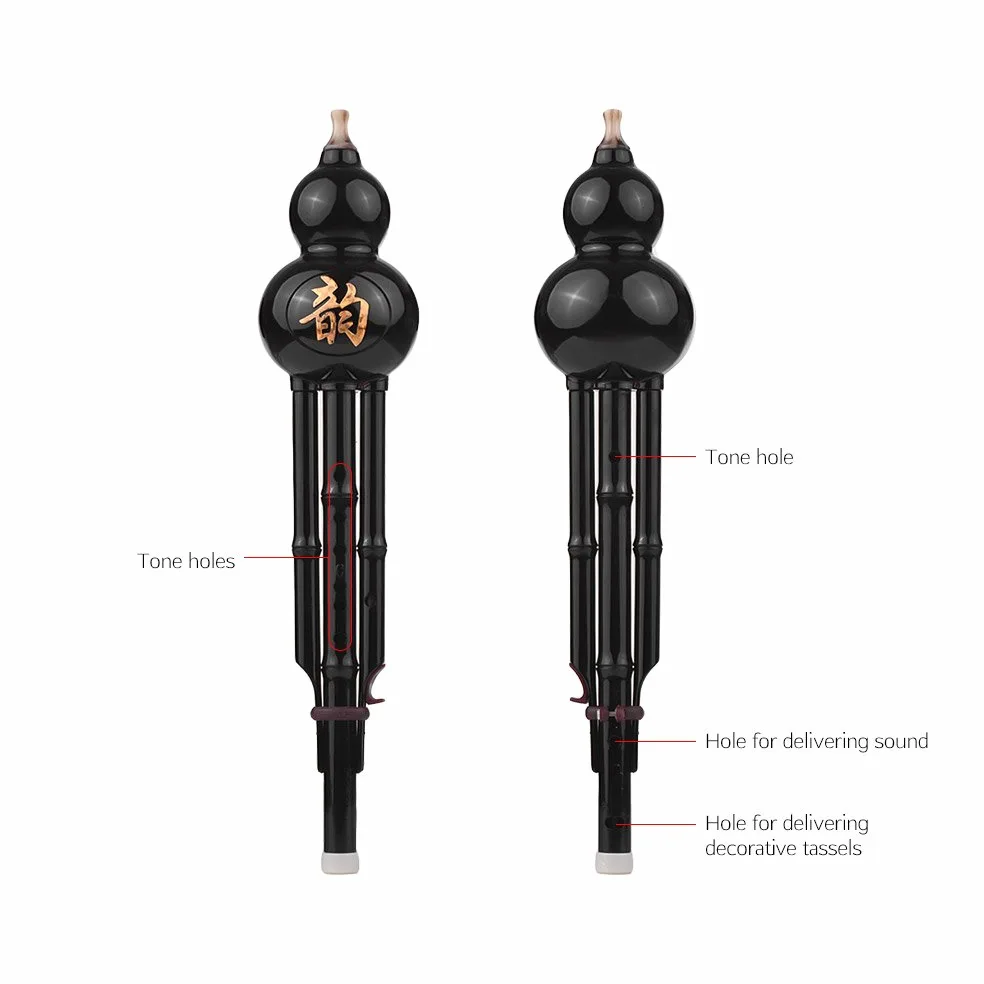 instrumento musical， Instrumento musical tradicional chino Flauta for principiantes con nudo Estuche y transporte for
