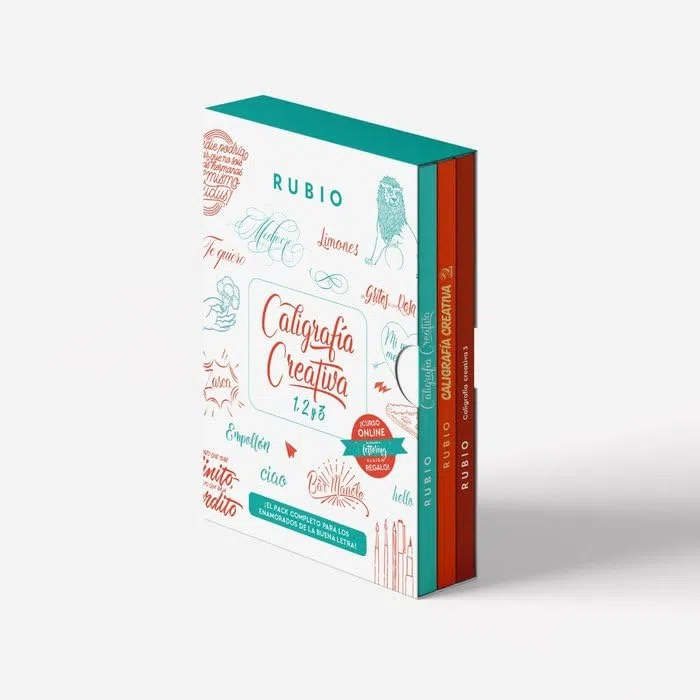 Pack Caligrafía Creativa 1,2 y 3 y curso online de regalo (RUBIO Lettering)