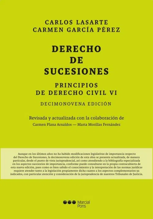 Principios de Derecho Civil. Tomo VI. Sucesiones. 19.ª ed. (Manuales universitarios)