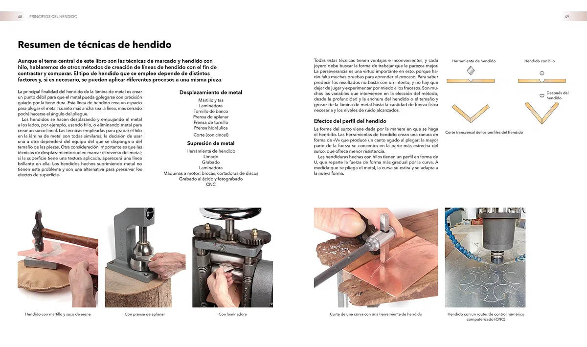 Nuevas técnicas de joyería. Plegado y hendido curvo para metalistería y platería (DISE?O)